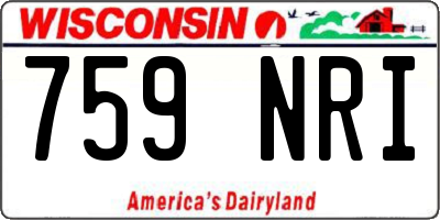 WI license plate 759NRI