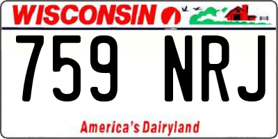 WI license plate 759NRJ