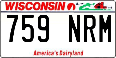 WI license plate 759NRM