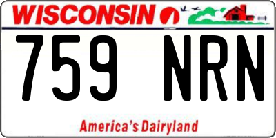 WI license plate 759NRN