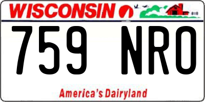 WI license plate 759NRO