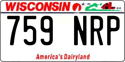 WI license plate 759NRP