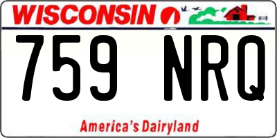WI license plate 759NRQ