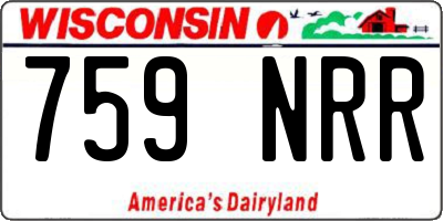 WI license plate 759NRR