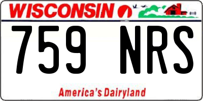 WI license plate 759NRS