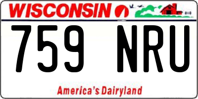 WI license plate 759NRU