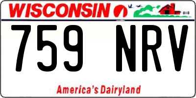 WI license plate 759NRV