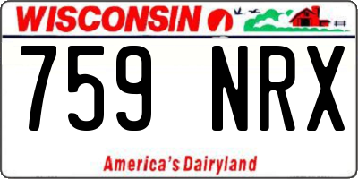 WI license plate 759NRX
