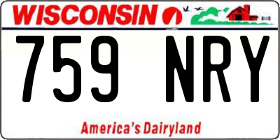 WI license plate 759NRY