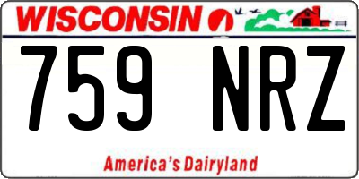 WI license plate 759NRZ