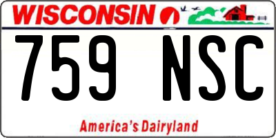 WI license plate 759NSC