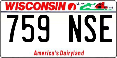 WI license plate 759NSE