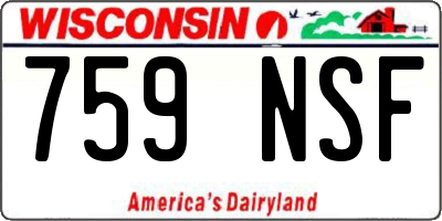WI license plate 759NSF