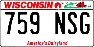 WI license plate 759NSG