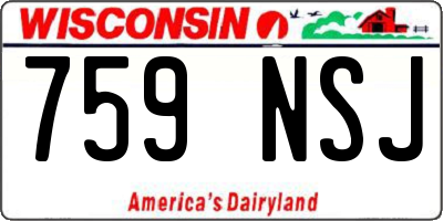 WI license plate 759NSJ