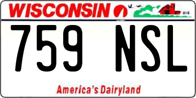 WI license plate 759NSL
