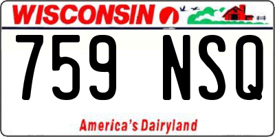 WI license plate 759NSQ