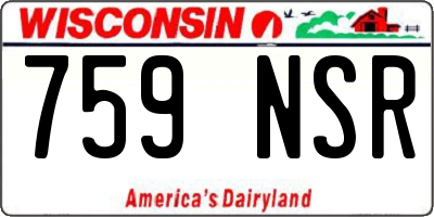 WI license plate 759NSR