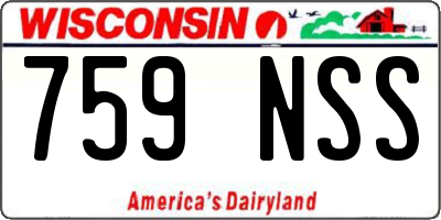 WI license plate 759NSS