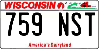 WI license plate 759NST