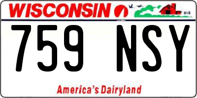 WI license plate 759NSY