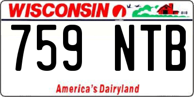 WI license plate 759NTB
