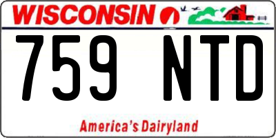 WI license plate 759NTD