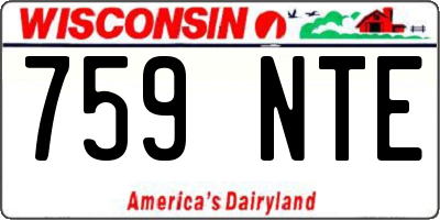 WI license plate 759NTE