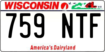 WI license plate 759NTF