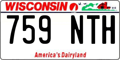 WI license plate 759NTH