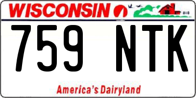 WI license plate 759NTK
