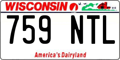 WI license plate 759NTL