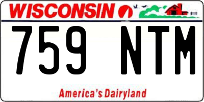 WI license plate 759NTM