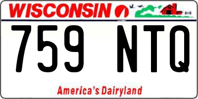 WI license plate 759NTQ