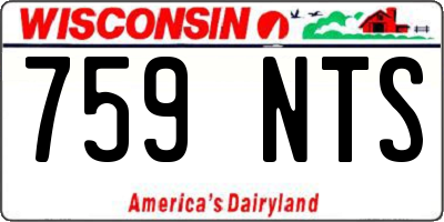 WI license plate 759NTS