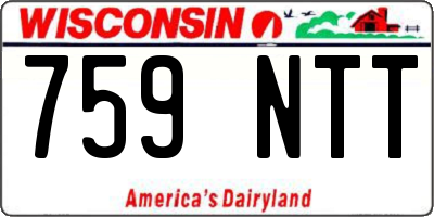 WI license plate 759NTT