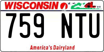 WI license plate 759NTU