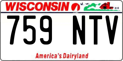 WI license plate 759NTV