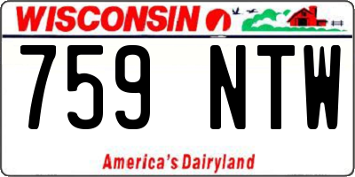 WI license plate 759NTW