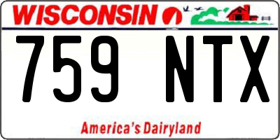 WI license plate 759NTX