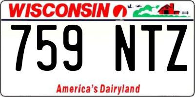 WI license plate 759NTZ