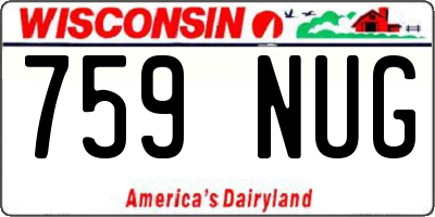 WI license plate 759NUG