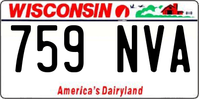 WI license plate 759NVA