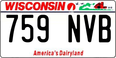 WI license plate 759NVB
