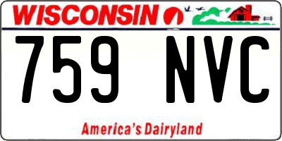 WI license plate 759NVC