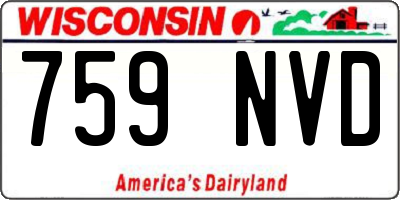 WI license plate 759NVD