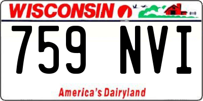 WI license plate 759NVI