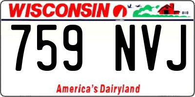 WI license plate 759NVJ