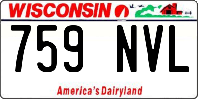 WI license plate 759NVL