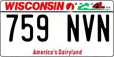 WI license plate 759NVN